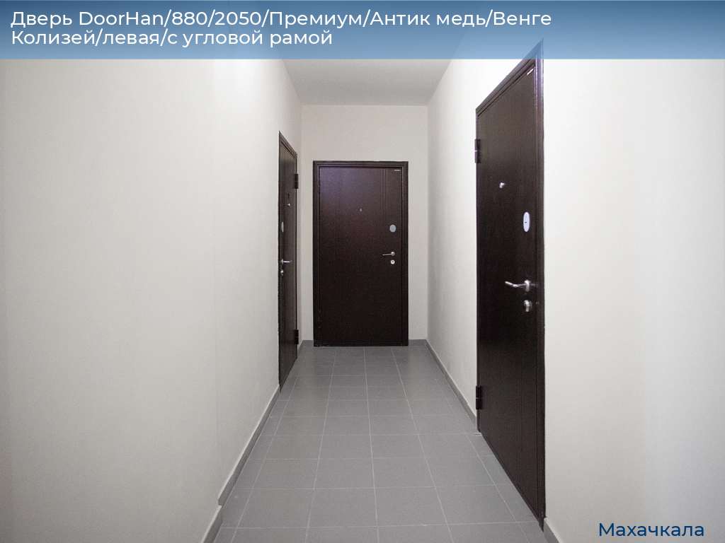 Дверь DoorHan/880/2050/Премиум/Антик медь/Венге Колизей/левая/с угловой рамой, mahachkala.doorhan.ru
