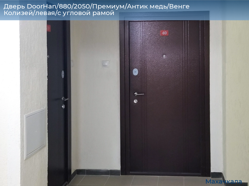 Дверь DoorHan/880/2050/Премиум/Антик медь/Венге Колизей/левая/с угловой рамой, mahachkala.doorhan.ru